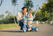 Trojkolka s vodiacou tyčou Breeze S Ocean Blue TouchSteering smarTrike s voľnobehom s košíkom na fľašku od 15 mes