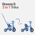 Trojkolka s vodiacou tyčou Breeze S Ocean Blue TouchSteering smarTrike s voľnobehom s košíkom na fľašku od 15 mes