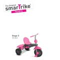 Trojkolka Breeze Touch Steering smarTrike ružovo-šedá od 10 mes