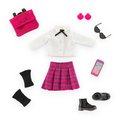 Súprava oblečenia English Student Dressing Room Girls Corolle pre 28 cm bábiku 8 doplnkov od 4 rokov