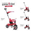 Trojkolka Breeze Plus smarTrike TouchSteering s tlmičom a voľnobehom červeno-čierna od 10 mes