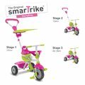 Trojkolka Zip Plus 3v1 Touch Steering smarTrike ružová EVA gumové kolesá od 10 mes