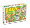 Baby puzzle Zvieratká a dopravné prostriedky Dohány 6-obrázkové od 24 mes