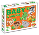 Baby puzzle exotické zvieratká Dohány 6-obrázkové od 24 mes