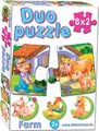 Baby puzzle Duo Farma Dohány 2-obrázkové 8x2 dieliky od 24 mes