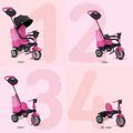 Trojkolka SWING DLX 4v1 Pink TouchSteering smarTrike s tlmičom a voľnobehom + UV filter ružová od 10 mes