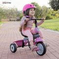 Trojkolka Swirl DLX 4v1 Grey&Pink TouchSteering smarTrike s tlmičom a voľnobehom + UV filter šedo-ružová od 10 mes