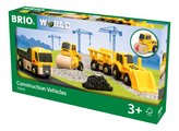 Drevené stavebné stroje Construction Vehicles BRIO nákladné auto s nakladačom a valcom od 3 rokov BRIO6580