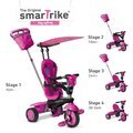 Trojkolka Spirit Touch Steering smarTrike tmavoružová od 10 mes