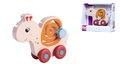 Drevené autíčko slimák Snail with Movement Eichhorn s pohyblivým kvetom dĺžka 13 cm od 12 mes