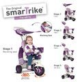 Trojkolka Splash 5v1 Purple&White smarTrike 360° riadenie s polohovateľnou opierkou fialovo-krémová od 10 mes