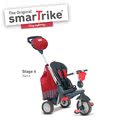 Trojkolka Splash 5v1 Red smarTrike 360° riadenie s polohovateľnou opierkou červeno-šedá od 10 mes