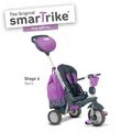 Trojkolka Splash 5v1 Purple smarTrike 360° riadenie s polohovateľnou opierkou fialovo-šedá od 10 mes