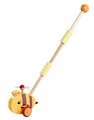 Drevené autíčko včielka Push Bee with Stick Eichhorn s vodiacou rúčkou dĺžka 50 cm od 12 mes