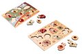 Drevené vkladacie puzzle zvieratká Pin Puzzle Eichhorn 2 rôzne druhy 10 dielov od 24 mes