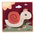 Drevené vkladacie puzzle zvieratká EH Inlay puzzle Eichhorn 7 rôznych druhov 4 dieliky od 12 mes