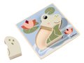 Drevené vkladacie puzzle zvieratká EH Inlay puzzle Eichhorn 7 rôznych druhov 4 dieliky od 12 mes