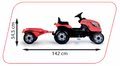 Traktor na šliapanie RX Bull Smoby s prívesom červený