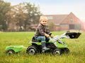 Traktor s nakladačom Farmer Max Smoby zelený s prívesom na šľapanie
