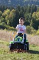 Traktor s nakladačom Farmer Max Smoby zelený s prívesom na šľapanie