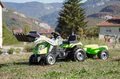 Traktor s nakladačom Farmer Max Smoby zelený s prívesom na šľapanie