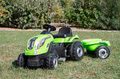 Traktor na šliapanie RX Bull Smoby s prívesom zelený