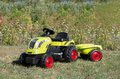 Traktor na šliapanie Claas Farmer XL Žaba Smoby s prívesom zelený