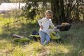 Traktor na šľapanie s nakladačom a príves Farmer Max Green Tractor+Trailer Smoby zelený s polohovateľným sedadlom a so zvukom 169 cm