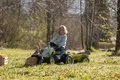 Traktor na šľapanie s nakladačom a príves Farmer Max Green Tractor+Trailer Smoby zelený s polohovateľným sedadlom a so zvukom 169 cm