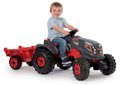 Traktor šliapací Stronger XXL Smoby s prívesom šedo-červený