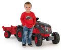 Traktor šliapací Stronger XXL Smoby s prívesom šedo-červený