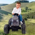 Traktor na šľapanie a príves Stronger XXL Tractor+Trailer Smoby s polohovateľným sedadlom a zvukom na volante 161 cm