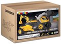 Traktor na šliapanie s nakladačom a bagrom Builder Max Tractor+Trailer Smoby s polohovateľným sedadlom a so zvukom 182 cm