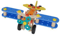 Drevená stavebnica dvojplošník Construct Biplane Eichhorn 2 modely 84 dielov od 4 rokov