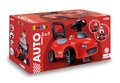 Športové odrážadlo a chodítko s funkčným klaksónom 2v1 Auto Ride On Red Smoby červené s otočnými kolesami a úložným priestorom pod sedadlom od 10 mes