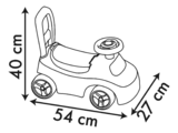 Odrážadlo a chodítko 2v1 Stitch Car Ride On Smoby s úložným priestorom pod ergonomickým sedadlom s opierkou od 10 mes