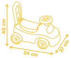 Odrážadlo a chodítko Winnie the Pooh Auto Ride On 2v1 Smoby ergonomicky tvarované sedadlo s úložným priestorom od 10 mes