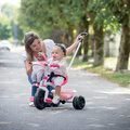 Trojkolka s košíkom Corolle Be Fun Smoby s vodiacou tyčou a voľnobehom od 15 mes