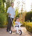 Trojkolka s voľnobehom Be Move Tricycle Beige Smoby s nastaviteľnou 95 cm vodiacou tyčou a tichými EVA kolesami béžová od 15 mes