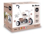 Trojkolka s voľnobehom Be Move Tricycle Beige Smoby s nastaviteľnou 95 cm vodiacou tyčou a tichými EVA kolesami béžová od 15 mes