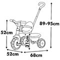Trojkolka s voľnobehom Be Move Tricycle Pink Smoby s nastaviteľnou 95 cm vodiacou tyčou a tichými EVA kolesami ružová od 15 mes