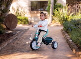 Trojkolka s voľnobehom Be Move Blue Tricycle Smoby s nastaviteľnou 95 cm vodiacou tyčou a tichými EVA kolesami modrá od 15 mes