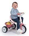 Trojkolka s opierkou Be Move Comfort Tricycle Pink Smoby s EVA kolesami a vodiaca tyč s taškou ružová od 10 mes