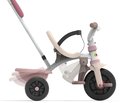 Trojkolka Be Fun Comfort Tricycle Pink Smoby s dvojitou vodiacou tyčou a taškou od 10 mes