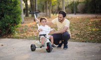 Trojkolka s voľnobehom Be Fun Comfort Tricycle Smoby s nastaviteľnou vodiacou rúčkou a ochrannou hrazdou zelená od 10 mes
