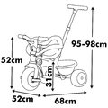 Trojkolka s voľnobehom Be Fun Comfort Tricycle Smoby s nastaviteľnou vodiacou rúčkou a ochrannou hrazdou zelená od 10 mes