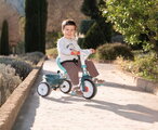 Trojkolka s opierkou a voľnobehom Be Move Comfort Blue Tricycle Smoby s nastaviteľnou vodiacou tyčou a tichými EVA kolesami od 10 mes