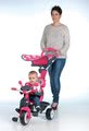 Trojkolka Baby Driver Smoby so strieškou a volantom ružovo-šedá od 10 mes