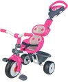 Trojkolka Baby Driver Smoby so strieškou a volantom ružovo-šedá od 10 mes