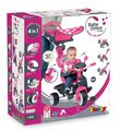 Trojkolka Baby Driver Smoby so strieškou a volantom ružovo-šedá od 10 mes